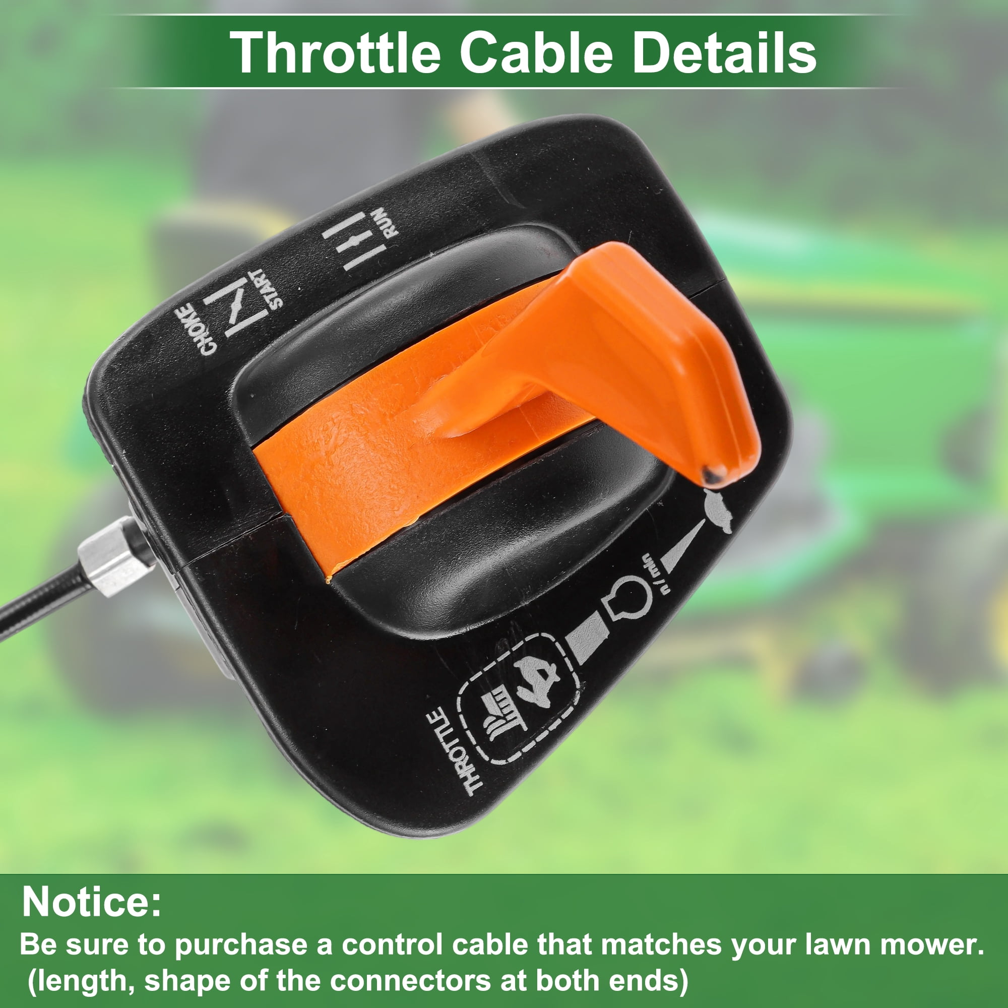 Unique Bargains GY21107 Throttle Control Cable for John Deere LA135 2004-2007