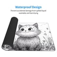 thumbnail image 3 of Pofeuu Cute Cat Meadow Sketch Print Mouse Pad,Rubber, Multipurpose Comfortable Waterproof Mousepad Desk Mat for Gamer Office Home, 3 of 8