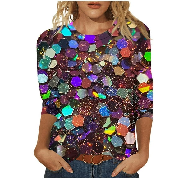 SHE IS My Items Fall Shirts Women Trendy and Cute Tops Womens Tops Dressy Casual Long Sleeve 3/4 Length Sleeve Womens Tops Plus Size 4x Womens Graphic Tees Trendy