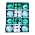 thumbnail image 3 of Juego de 40 Adornos de Bolas de Navidad BLESIY colgantes reutilizables verde, 3 of 8