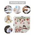 thumbnail image 5 of Christmas Snowman Cloth Napkins Set of 6, Washable Reusable Dinner Cocktail Napkin for Kitchen Party Wedding Banquet Holiday Baby Shower Table Decor Xmas Balls Elk Botanical Rustic, 5 of 7