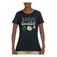 thumbnail image 2 of Wild Bobby, Be Your Own Kind of Beautiful Inspirational, Pop Culture, Women Graphic Tee, Black, Small, 2 of 3