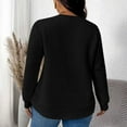 thumbnail image 5 of Kaemgyyd Plus Size Sweatshirt for Women Casual Oversized Textured Crew Neck Pullover Solid Loose Soft Long Sleeve Tops, 5 of 7