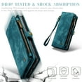 thumbnail image 5 of Allytech Magnetic Detachable Wallet Case for Samsung Galaxy A54 5G with Card Slots & Zipper Pocket, Support Wireless Charging, PU Leather Wrist Strap Shockproof Full Protection Flip Case, Green, 5 of 9
