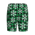 thumbnail image 4 of Picia Christmas Pattern At Buffalo Plaid Pajama Shorts for Men, Men's Pajama Bottoms, Sleepwear,Short Pajama Pants-4X-Large, 4 of 9