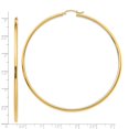 thumbnail image 3 of 14K Yellow Gold Earring Hoop Women'S 70 mm Lightweight Earrings, 3 of 3