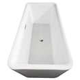 thumbnail image 3 of Emily 69 Inch Freestanding Bathtub in White with Polished Chrome Trim and Floor Mounted Faucet in Matte Black, 3 of 4
