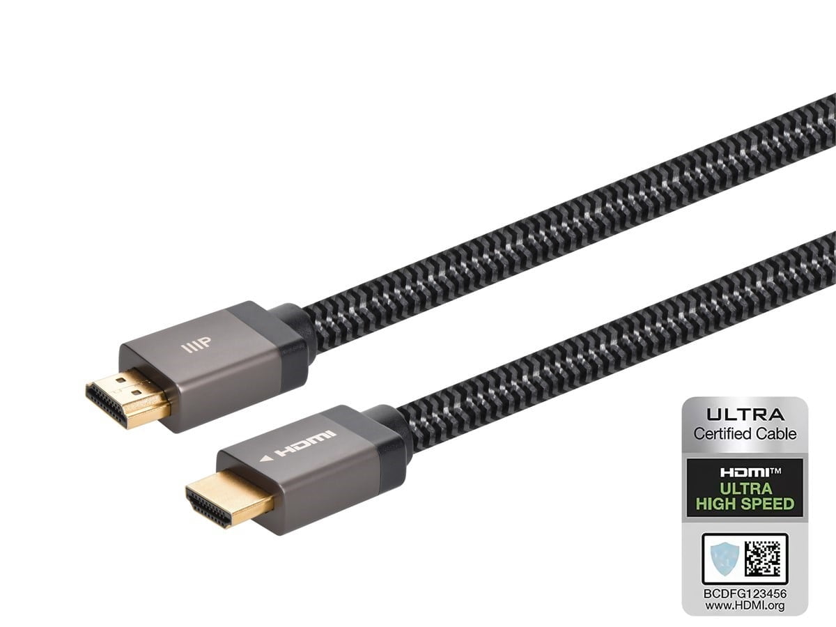 Monoprice 8K Braided HDMI 2.1 Cable - 6 Feet - Black (5 Pack) Certified Ultra High Speed, 8k@60Hz, 48Gbps, Compatible with Sony PS5 / PS5 Digital Edition / Xbox Series X & Series S and More