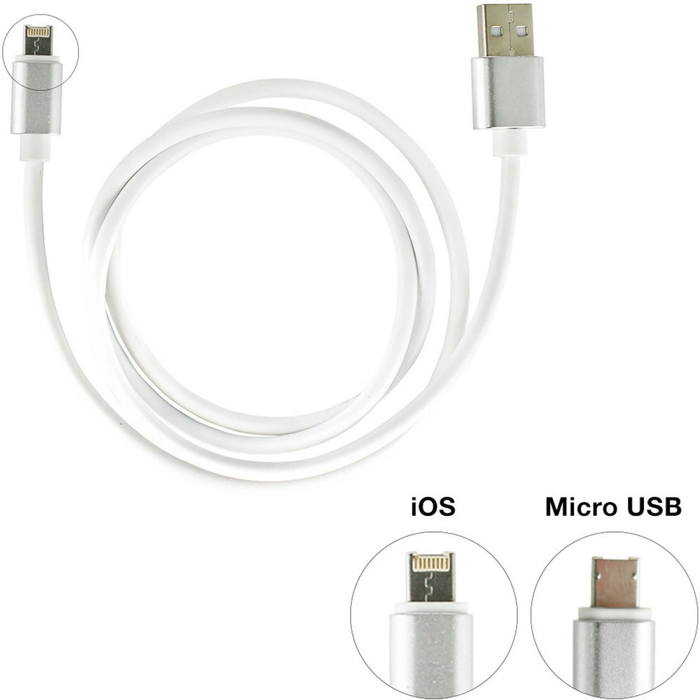 2-in-1 Multi-Cable Charger for Android/Apple iPhones - Walmart.com