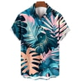 thumbnail image 3 of ZCFZJW Mens Casual Button Down Beach Hawaiian Shirts Trendy Summer Short Sleeve Tropical Palm Tree Graphic Tees Tops Big and Tall Regular FIt Soft Cotton T-Shirts Multicolor#06 XXXL, 3 of 3