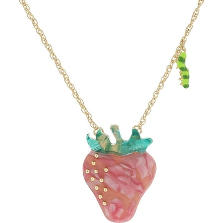 UPC 889295470602 product image for Betsey Johnson Strawberry Short Pendant Necklace One Size RED | upcitemdb.com