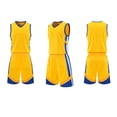thumbnail image 1 of RKSTN Soccer Maillot Enfants Sans Manches Col Rond Chandail de Soccer avec Shorts Ensemble d'Uniforme d'Entraînement 2 Pcs Ensemble de Maillot de Soccer (Jaune, TP) Unisexe, 1 of 5