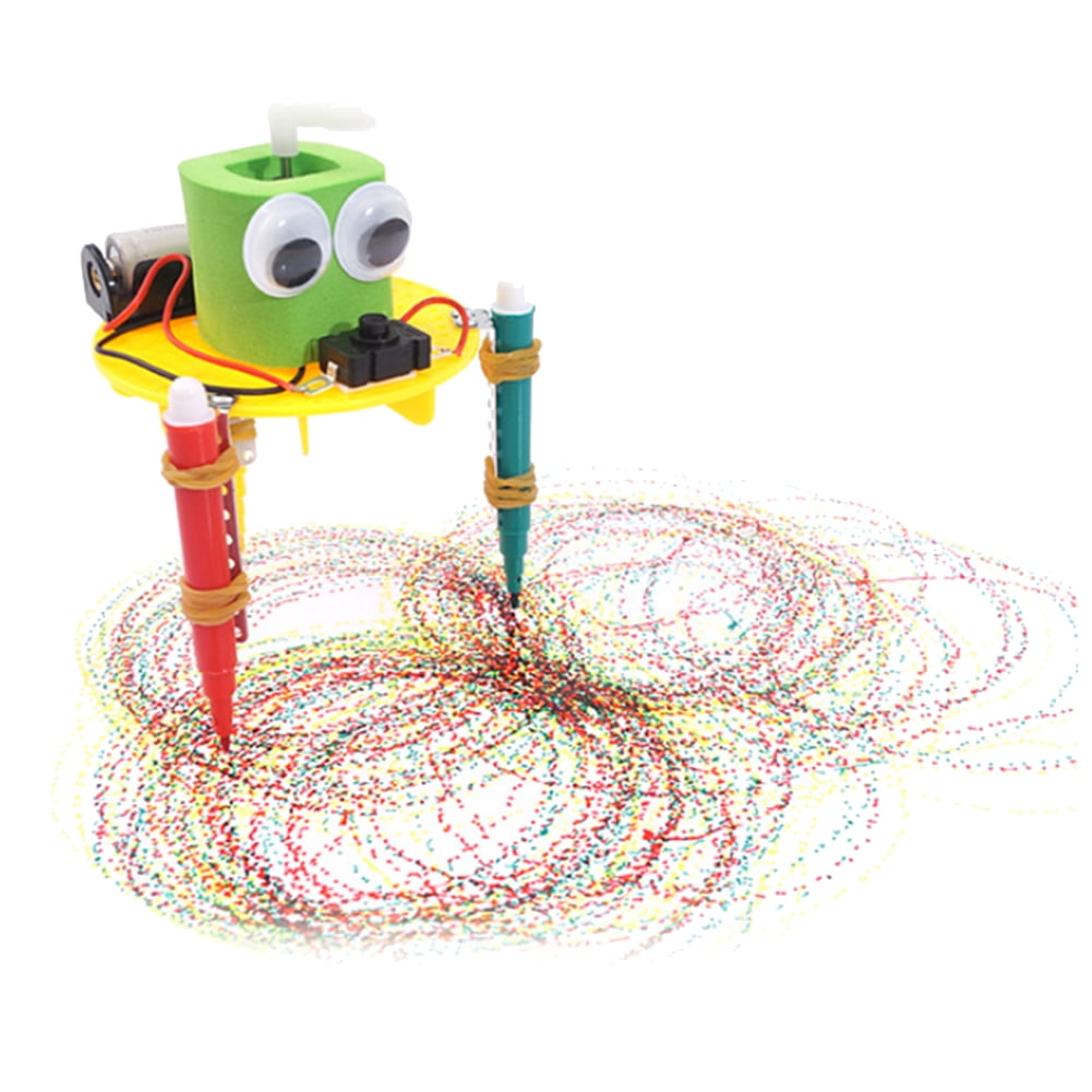 DIY Doodling Robot Drawing Assembled Model Student Kid Family Activity Toy 