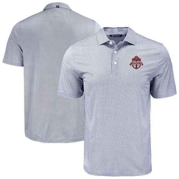 Men's-Cutter & Buck  Black Toronto FC Big & Tall Pike Eco Diamond Dot Print Recycled Polo