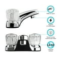 thumbnail image 4 of Dura Faucet Lavatory Faucet with Crystal Acrylic Knobs for RV Bathroom - Chrome Polished, 4 of 8
