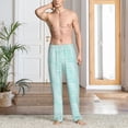 thumbnail image 5 of Uemuo Blue Bright Pattern Men's Wide Leg Palazzo Lounge Pants with Pockets Light Weight Loose Comfy Casual Pajama Pants-X-Large, 5 of 9