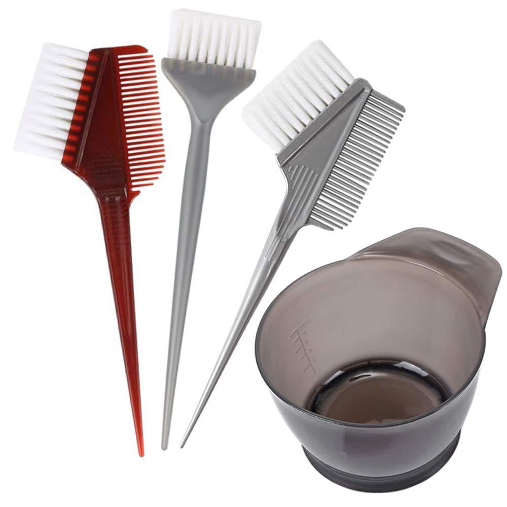 4 PCS Professional Salon Hair Coloring Dyeing Kit 2019 Version Hair Dye Brush and Bowl Set Dye