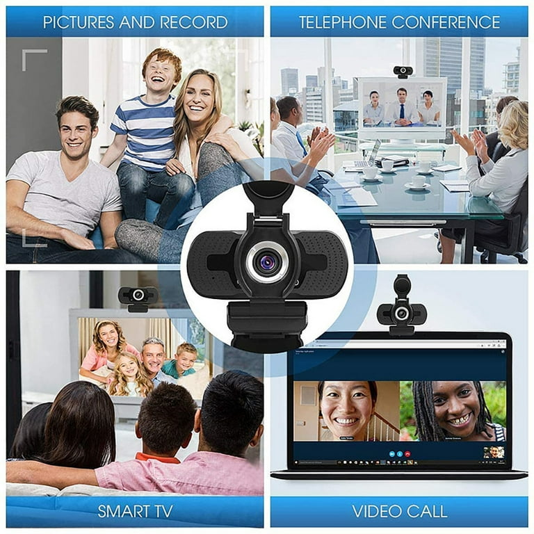  Full HD Webcam 1080p USB Streaming Web Camera with Microphone  for Laptop and Desktop Compatible for Mac OS Windows 10/8/7 for  Zoom/Skype/FaceTime/Hangouts : Electronics