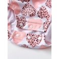 thumbnail image 6 of Infant Baby Girl Clothes Ribbed Long Sleeve Faux-Two Floral Print Romper Dress with Bow Headband Nude Pink 12-18 Months, 6 of 6