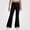 Black, variant on HAOTAGS Girls School Uniform Pants, Elatic Waist Solid Color Flared Pants Khaki Size 9