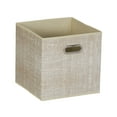 thumbnail image 4 of Household Essentials 6 ct Open Fabric Cube Storage Bins, Tan, 4 of 5