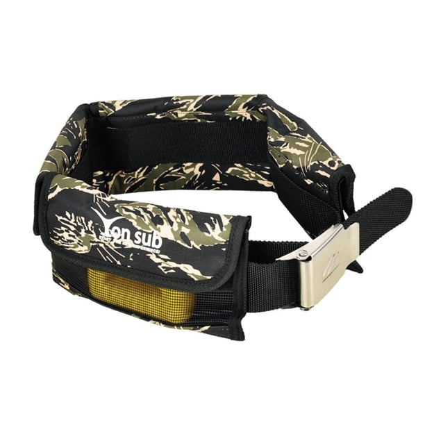 Heavy Duty Weight Belt Bolsa de Almacenamiento Y Hebilla para Buceo Buceo Libre Pesca Actividades Subacuáticas - Camuflaje Macarena Buceo cinturón de peso