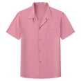 thumbnail image 1 of hoksml Chemises Boutonnées pour Hommes Mode Confortables Col Uni Manches Courtes Col Rabattu Chandail Régulier Blouse Décontractée 2025 Liquidation, 1 of 3