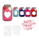 thumbnail image 1 of Toystoory Juego de 50 tarros de papel para caramelos de San Valentín con diseño de Drifting Jar para niños, 5 diseños de colores y resistente Kits de decoración para fiestas, 1 of 4