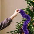 thumbnail image 4 of 50 Feet Purple Christmas Foil Garland - Material, Fluffy, Easy to Shape, for Holiday Tree, Wall & Event Decor, 4 of 5