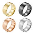 thumbnail image 3 of Minnieouse Anillo de superficie mate a la moda para hombre, anillos de decoración, joyería de pareja, regalo portátil para boda, compromiso, fiesta de Ropa, zapatos y accesorios Miscelánea Negro Minnieouse AP014927-02, 3 of 6
