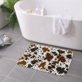 thumbnail image 3 of Print Bath Mat Bathroom Rug, Washable Microfiber Soft Doormats Shower Mat, Cow, 3 of 7