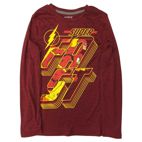 Jumping Beans Active Boys Silky Red Long Sleeve Super Flash T-Shirt Tee Shirt 4