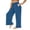 Blue, variant on AzureSilk Women's Fashion Casual Plus Size Relaxed Fit Drawstring Wide Leg Straight Leg Pants, Size XL-5XL