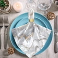 thumbnail image 3 of GZHJMY Stylish Marble Stone Print Cloth Napkins, Set of 1 20 x 20 Inch Soft & Comfortable Polyester Dinner Napkin for Family, Restaurant, Weddings, Parties, 3 of 5