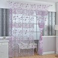 thumbnail image 1 of Cortinas de gasa transparente, 1 panel, bolsillo para barra, ranura, red superior, ventana, decoración púrpura, 100 x 200 cm esquí esquí Gafas de esquí, 1 of 1