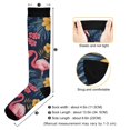 thumbnail image 3 of FORMRS Womens Knee High Socks Casual Long Thick Travel Daily Wear, 1 Pair, Red Floral Flamingo, 3 of 6