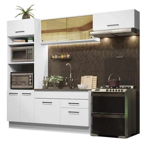 Cocina Integral 270cm Agata Madesa 04 Blanco
