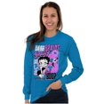 thumbnail image 5 of Kanji Betty Boop Beauty and Brains Women's Long Sleeve T Shirt Brisco Brands 2X, 5 of 6