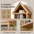 thumbnail image 4 of SinCiDo Angled Arch Bookshelf, 5 Tiers Open Shelves Bookcase and Triangular Top for Living Room, Office, 4 of 6