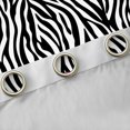 thumbnail image 4 of Manfei Wild Zebra Lines Print Blackout Curtains,Pink Ribbon Bowtie Window Curtains Pack of 2 (38x45 Each), 4 of 6