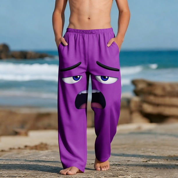 Pantalones largos para niños y niñas, de moda, estampados, casuales, de playa, con bolsillos.