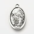 thumbnail image 4 of 200 pc Tibetan style Alloy Pendants ST. FRANCIS OF ASSISI MEDAL Oval Cadmium Free & Lead Free Antique Silver 25x15.5x2.5mm Hole: 1.5mm, 4 of 5