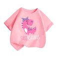 thumbnail image 2 of Delliss Toddler Baby Girl Short Sleeve Dinosaur T-Shirt short Sleeve Cotton Tops Tee Crew Neck 2-14 Years casual Shirts, 2 of 7