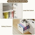 thumbnail image 6 of Lateral File Cabinet with 2 Drawers and Door Farmhouse File Cabinet for A4/Letter Size Hanging Files, Large Wood File Storage Cabinets Printer Stand with Open Space for Home Office Furniture, White, 6 of 9