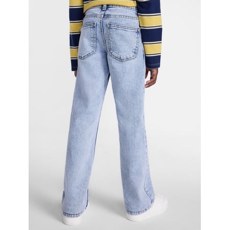 Wonder Nation Boys Vintage Straight Leg Denim Jeans, Sizes 4-18 and Husky