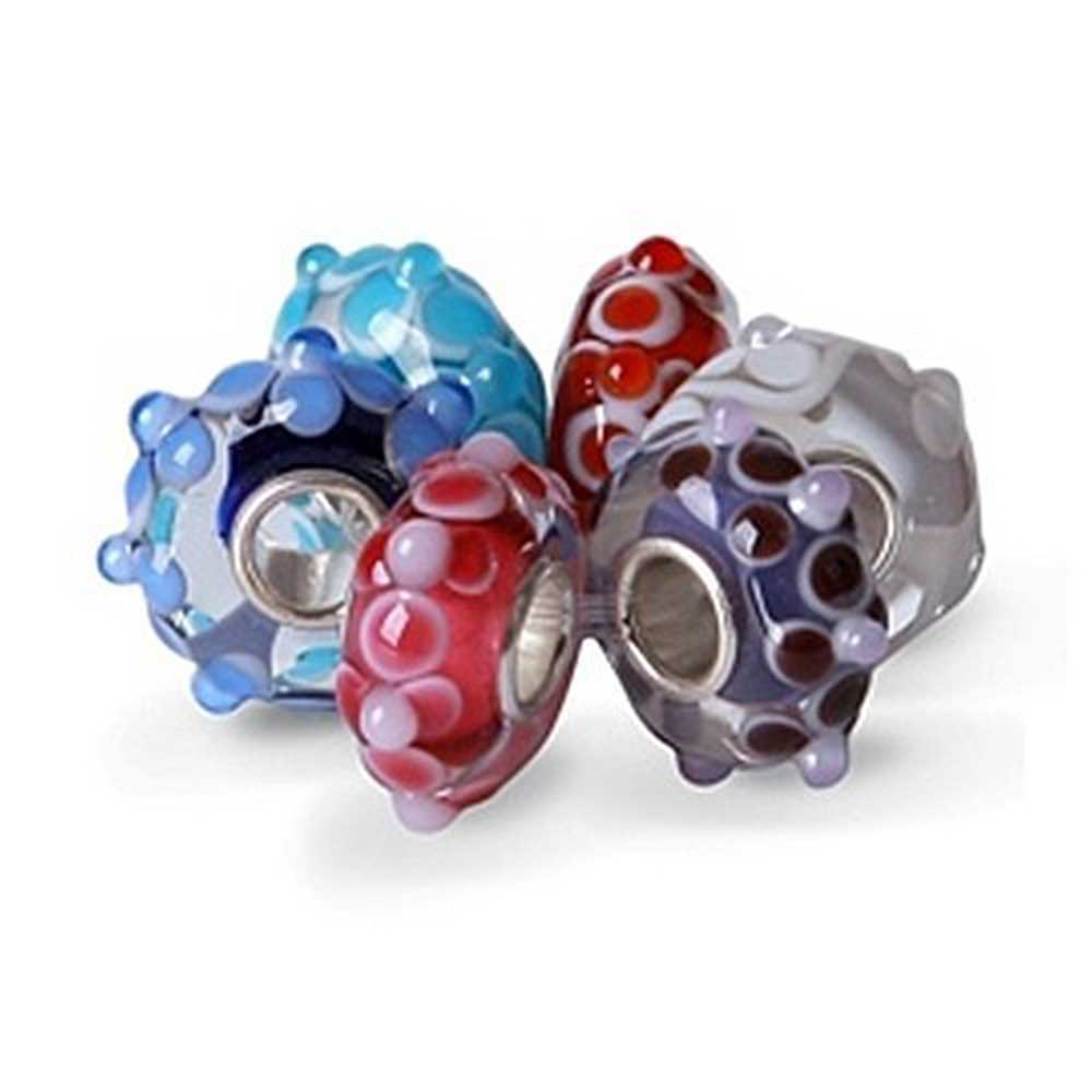 murano bead set murano glass beads red glass beads silver glass beads Lampwork glass beads red bead set lampwork bead set