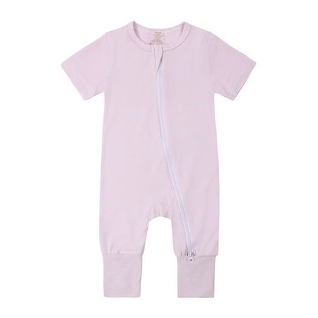 

JHLZHS Baby Outfits 0-3 Months Boy Bear White Baby Rompers Footless Pajamas Zipper Short Sleeve Sleeper Jumpsuit Toddler Boy Outfits Fall 4T Toddler Wedding Outfit Boy Short Sleeve