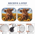 thumbnail image 6 of Zufioo Cloud Sky Sunflower Cow Print Folding Car Windshield Sun Visor, Anti-ultraviolet Sun Visor, Suitable for Trucks, Vans Car Accessories-Medium, 6 of 6