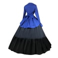 thumbnail image 3 of Women's Vintage Court-Style Gothic Pleated Bow Lace Evening Gown, Prom Dress, Long Dress, Court Dress, 3 of 3