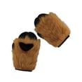 thumbnail image 4 of Guantes de garras para mujer, guantes de garra de cordero, guantes de garra para vestir Marrón Negro, 4 of 9
